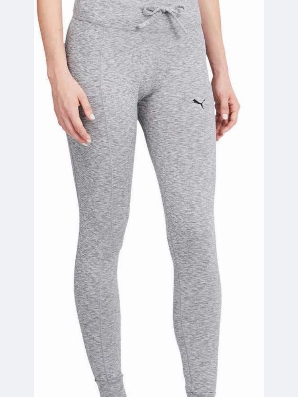 Puma Gray Heather Drawstring Jogger Leggings